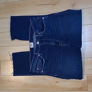 Hudson women's size 30 Blair high rise straight crop blue jeans